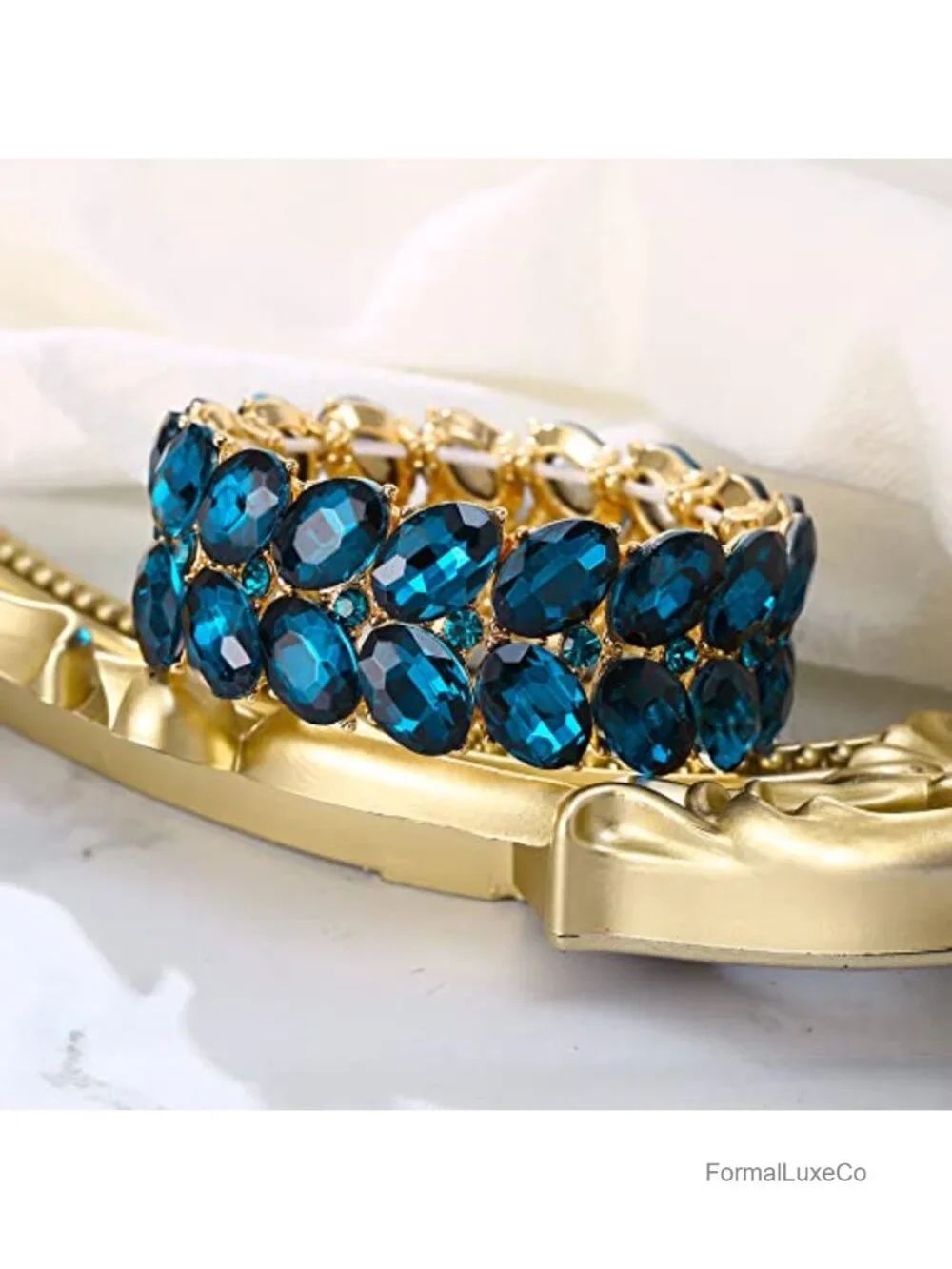 Austrian Crystal Stretch Bangle Bracelet Wedding Bridesmaid Gift